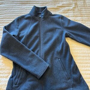 Athleta Full-Zip Fleece Jacket in Slate Blue